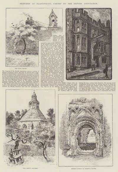 Sketches at Glastonbury, visited by the British Association by Louis Wain